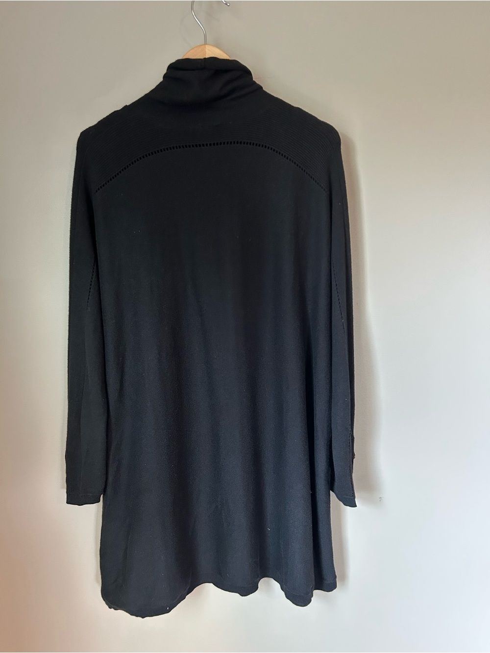 Ted Baker Black Angora Blend Turtleneck Tunic Sweater Dress S